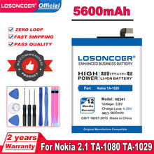 LOSONCOER 5300mAh HE341 Battery For Nokia TA-1029 Phone Battery+Tracking Number+Gift tools +stickers 2024 - buy cheap