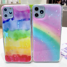 ins rainbow Epoxy Resin soft Tpu Phone for case iPhone 11 12 Pro MAX X XS XR 6 7 8 plus SE 2020 cute silicone back cover 2024 - buy cheap