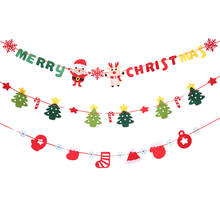 Decoraciones navideñas/adornos navideños/Decoración de Año Nuevo/bandera no tejida/suministros de decoración de ambiente navideño 2024 - compra barato