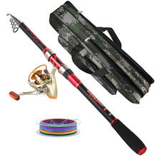 Portable 2.1m 2.4m 2.7m 3.0m sea Spinning fishing Rod combo telescopic Rock carp Fishing Rods with Metal alloy reel and line 2024 - buy cheap