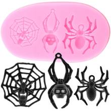 3D Spider Cake Border Lace Fondant Molds Spider Web Silicone Mould Cake Decorating Tools Chocolate Gumpaste Moulds 2024 - buy cheap