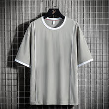 Sport Men'S T-shirts Fashion Cool 2022 Summer Short Sleeves Grey Black White Tshirt TOP Tees Oversized 7XL 8XL 2024 - buy cheap