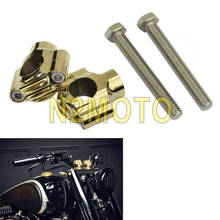 Abrazadera de latón para motocicleta, 7/8 pulgadas, 1 ", elevador de manillar, 22,2mm, montaje de barra de 25,4mm para Harley, Cafe Racer Chopper personalizado 2024 - compra barato