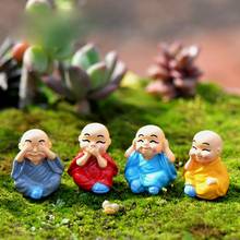Young Monk Resin Model Statue Miniature Figurine Garden Home Landscape Decor 2024 - buy cheap
