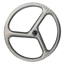 Трехспицевое колесо FIERCE 3K, 40 мм, глубина 23 мм, ширина, матовое 700C углеродное колесо TT, переднее и заднее трехспицевое пробное карбоновое колесо высокого качества 2024 - купить недорого