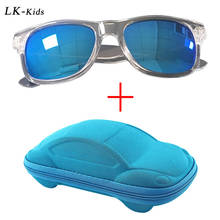 LongKeeper Classic Kids Sunglasses With Box Case Boys Girls Mirror Lens Rivet Sun Glasses Sport Goggles UV400 Gift Set Oculos 2024 - buy cheap