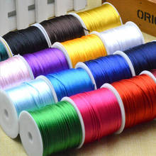 Wholesale 55M/Spool 1.5MM Mix Color Nylon Black Satin Chinese Knotting Silky Macrame Cord Beading Braided String Thread DIY 2024 - buy cheap