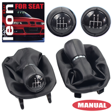 Pomo de palanca de cambios Manual para SEAT LEON I TOLEDO II (1998-2005), Funda de cuero para maletero, funda para Collar, accesorios para coche 2024 - compra barato