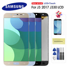 Pantalla LCD de 5,0 pulgadas para móvil, montaje de digitalizador con pantalla táctil, se puede ajustar el brillo, para Samsung Galaxy J3 2017, J330, J330F 2024 - compra barato