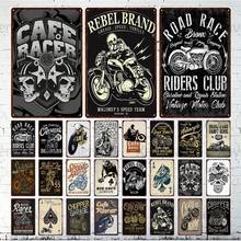 Dark Industrial Tin Sign Iron Sheet Decoration Motorcycle & Road Race Metal Iron Plate Bar Pub Cafe Club Man Cave Wall Art Decor 2024 - buy cheap