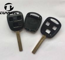 Funda de llave de coche de repuesto de 3 botones para llave de mando a distancia de Toyota Shell TOY48 (larga) 2024 - compra barato