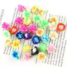 10pcs Slime Supplies Toy Rose Flower Mini Charms with Holes Addtion Filler DIY Crafts for Fluffy Clear Crystal Slime Clay 2024 - buy cheap