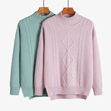 100 pure cashmere Sweater Women winter  knitted turtleneck pullover Brand autumn  hedging  thicken Warm Koreanbottoming shirt 2024 - buy cheap