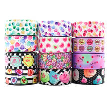 50 Yards 1" 25MM Grosgrain Ribbon Love Valentine's Day Printed Ribbon For Hair Bows DIY Crafts Handmade Accessories Y2021010802 2024 - buy cheap