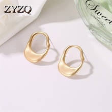 ZYZQ Classic Hollow Out Stud Earrings For Women Euro Stylish Elegant Accessories Cute Birthday Gift Dropshipping Allow Earrings 2024 - buy cheap