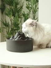 2020 mais novo 1.5l cerâmica automática fonte de água do gato do animal estimação cão gato mudo bebedor alimentador vulcão fonte dispensador 2024 - compre barato