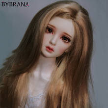 Bybrana-pelucas de pelo largo marrón para muñecas, pelo largo de fibra de alta temperatura, BJD, 1/3, 1/4, 1/6, 1/8 2024 - compra barato