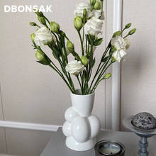 Nordic Ceramic Balloon Vase White Spherical Sculpture Flower Pot Crafts Storage Container Flower Arrangement Container Decor 2024 - buy cheap
