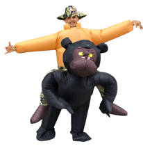 Надувные костюмы черного орангутанга для взрослых, карнавальный костюм на Рождество, Хэллоуин, карнавальный костюм, вечерние карнавальные костюмы, Disfraz 2024 - купить недорого