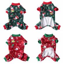 Christmas Dog Cat Costume for Small Dogs Cats Winter Warm Pet Jumpsuit Pajamas for Chihuahua Yorkies Clothes Puppy Clothing 2024 - buy cheap