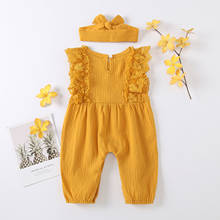 Winter Loose Solid Sets Newborn Infant Baby Girl Cotton Linen Romper Lace Bow One Piece Jumpsuit Clothes Roupa De Baby Menino 2024 - buy cheap