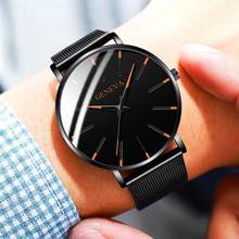 Geneva Men Watch Men Quartz  Luxury Stainless Steel Watch Wrist Sport Men's Watches TOP Brand relogio masculino reloj hombre 2024 - buy cheap