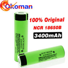100% Новый 18650 аккумулятор 3400 мАч 3,7 в литиевый аккумулятор для NCR18650B 3400 мАч подходит для фонарика 2024 - купить недорого