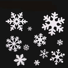 18 unidades/pacote requintado artificial floco de neve espuma flocos de neve janela decoração de vidro congelado festa suprimentos natal neve decoração 2024 - compre barato