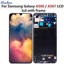 Для samsung Galaxy A50S A507 ЖК-дисплей сенсорный экран дигитайзер с рамкой в сборе Замена для samsung A50s ЖК 2024 - купить недорого
