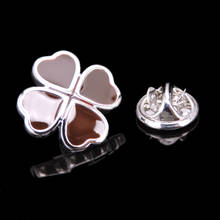 High quality enamel craft red clover Brooch men and women Lapel Pin fashion backpack badge gift jewelry 2024 - buy cheap