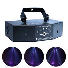 AUCD-proyector de 3 lentes para iluminación de escenario, luces láser con patrón giratorio RGB de 500mW, sonido DMX, para DJ, fiestas en casa, discotecas y Navidad, H-3P 2024 - compra barato