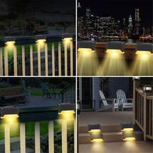 1PCS Solar Powered Fence Deck Lights Wall Stairs LED Outdoor Garden Lamp Solar Stair Light Waterproof Step Light Landscape Light 2024 - buy cheap