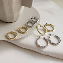 Женские серьги-кольца, круглые серьги из стерлингового серебра 925 пробы с узлом 2024 - купить недорого