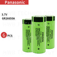 6 шт./лот 100% оригинальный новый аккумулятор для Panasonic 26650A 3,7 в 5000 мАч литий-ионные аккумуляторные батареи большой емкости 26650 2024 - купить недорого