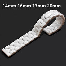 Ceramic watch bracelet 14 15 16 17 18 19 20 21mm watchband white strap wristwatches band not fade water resistant 2024 - buy cheap