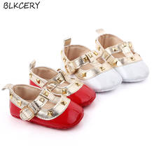 Brand Newborn Baby Girl Princess Shoes Soft Sole First Walker Mary Jane Flats with Solid Buckle Strap Toddler Infant Baby Shoes 2024 - buy cheap