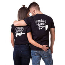 I'm His Witch I'me Her Boo Couples T Shirt for Lovers Halloween Matching Couple Shirts Clothes Husband Wife Funny Clothing 2024 - buy cheap