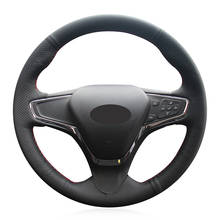 Hand Sew Black Genuine Leather Comfortable Custom Car Steering Wheel Cover for Chevrolet Cruze 2015 Volt 2016 2017 New Cruze 2024 - buy cheap