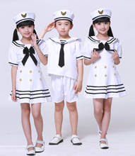 Disfraces de Cosplay de la Marina de Halloween para bebés, traje del ejército, uniforme de marinero, ropa de actuación, baile 2024 - compra barato