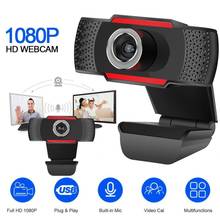 Webcam digital usb 1080p, full hd, com microfone, para computadores, notebooks, tablet, câmera rotativa 2024 - compre barato