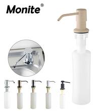 Monite White Soap Dispenser Kitchen Sink Deck Mounted Bathroom ABS Plastic Chrome Polished  Black Liquid Soap Dispenser Bottle 2024 - buy cheap