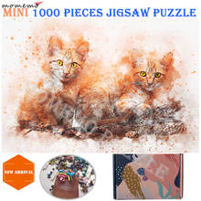 MOMEMO Cat Painting Puzzle, 1000 деталей, акварельная живопись, головоломка, 1000 деталей, деревянная головоломка, DIY сборка игрушек 2024 - купить недорого