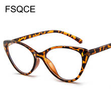 Óculos de lentes transparentes, óculos da moda olho de gato, armação transparente para mulheres 2024 - compre barato