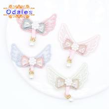 20Pcs Exquisite Embroidery Angel Wing Korean Style Pearl Patches Home Decoration Baby Socks Underpants Hats Appliques Supplies? 2024 - buy cheap