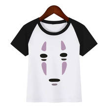 Camiseta sin rostro de Anime japonés para niños, camiseta de diseño, Tops de verano, ropa de calle informal para niños y niñas 2024 - compra barato