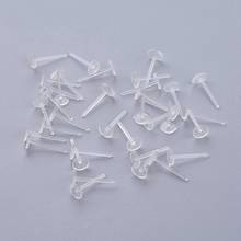 1000pcs/bag Plastic Earring Stud Findings Ear Pins Needle Flat Round for Jewelry Making DIY Accessories Finding12x5mm 2024 - buy cheap