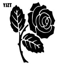 Yjzt adesivo decorativo de carro com rosas flores de vinil estilo tronco de janela 2024 - compre barato