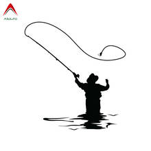 Aliauto Creative Car Sticker Fly Fishing Fun Fishing Vinyl Personality Cover Scratch Sun Creen Accessories PVC Decal,13cm*11cm 2024 - buy cheap