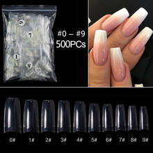100/500pcs Half French False Nail Art Tips Acrylic Clear Transparent Natural Fake Nails UV Gel Manicure Ultra Flexible Tip Lot 2024 - buy cheap