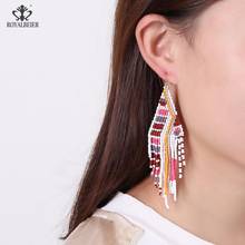 New Colorful Long Irregular Tassel Earrings High-quality Handmade Dangle Earring Fashion Jewelry Accessories For Women 2024 - buy cheap